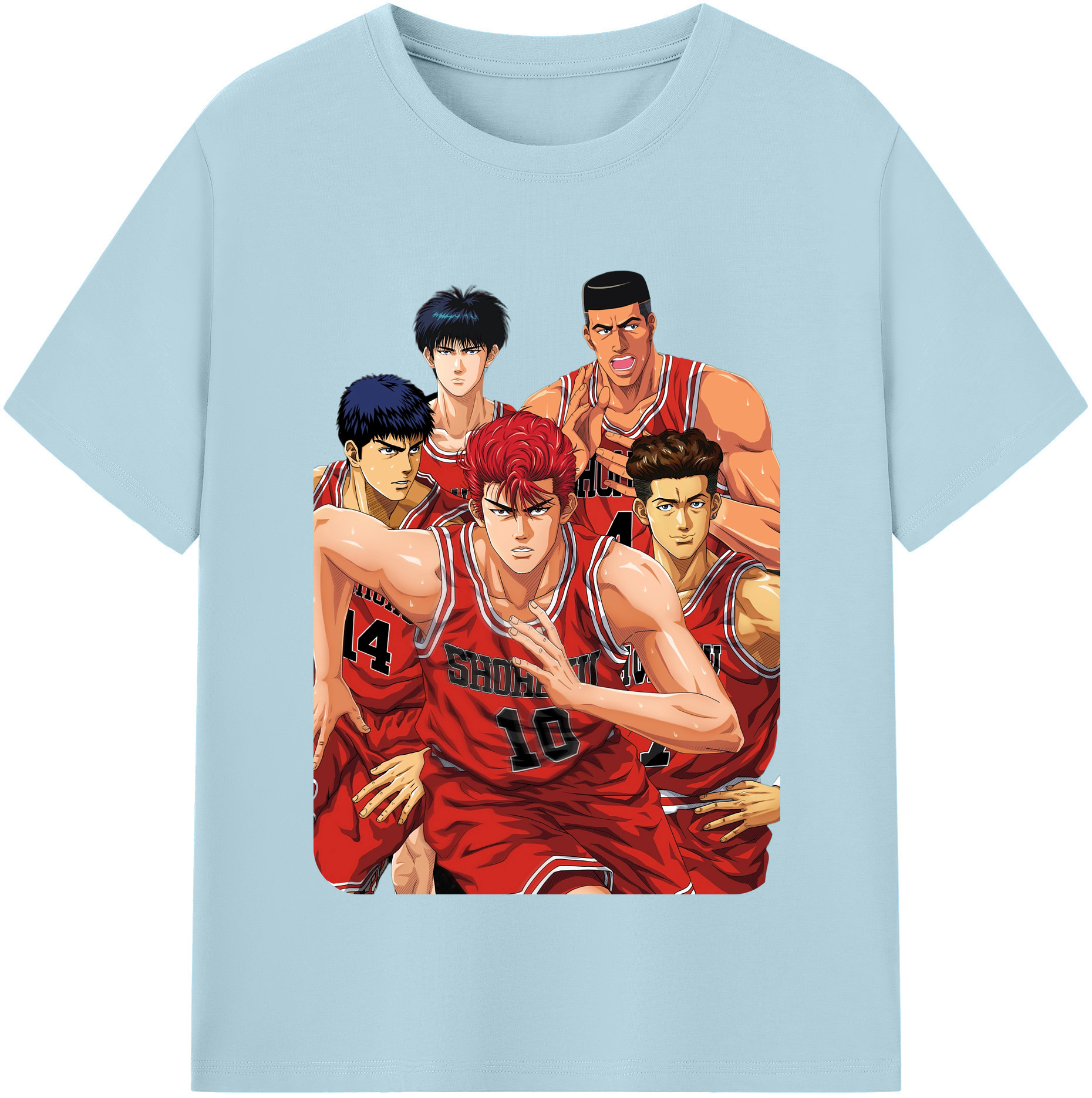 SLAM DUNK／スラムダンク 綿100％半袖Tシャツ（フロントプリント）